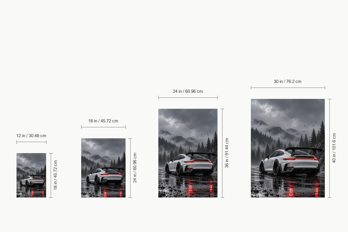 Rainy Forest Track Car — size comparison guide | AUSJOJO