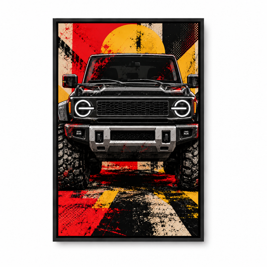 Front View Rugged Offroad Vehicle — Black Frame finish product view | AUSJOJO