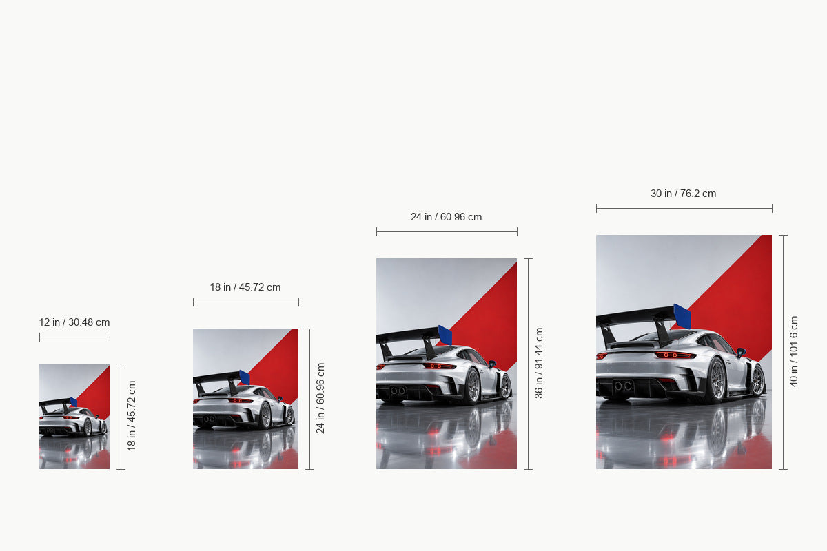 Blue Silver Studio Race Car — size comparison guide | AUSJOJO