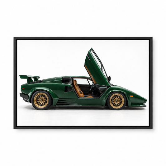 Emerald Scissor Door Classic Landscape — Black Frame finish product view | AUSJOJO