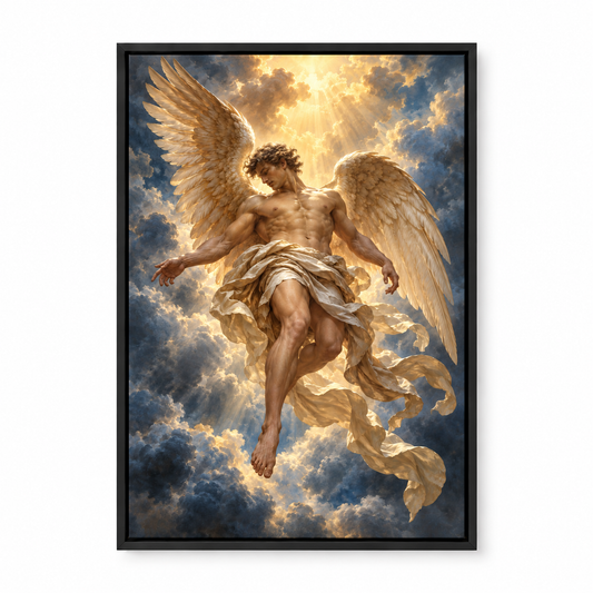 Baroque Celestial Angel — Black Frame finish product view | AUSJOJO