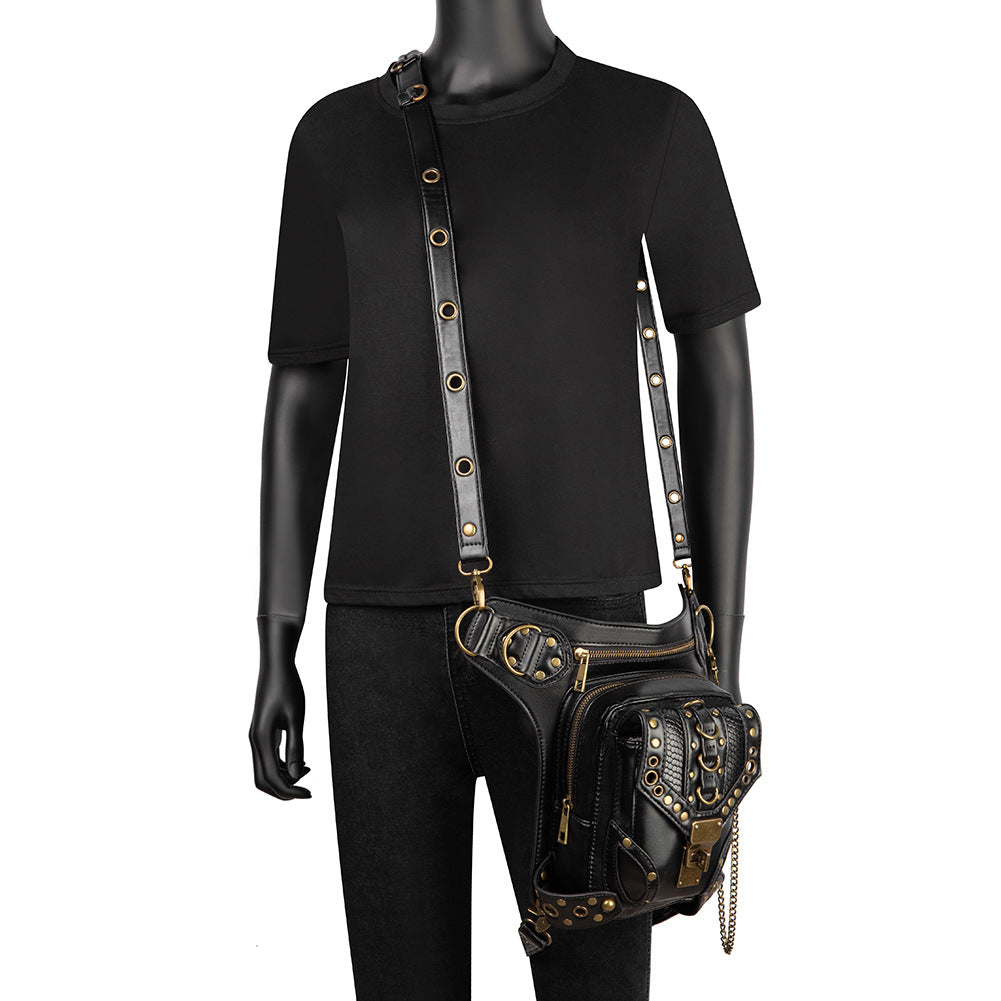 Steampunk Vintage Motorcycle Bag for Women Waistpack