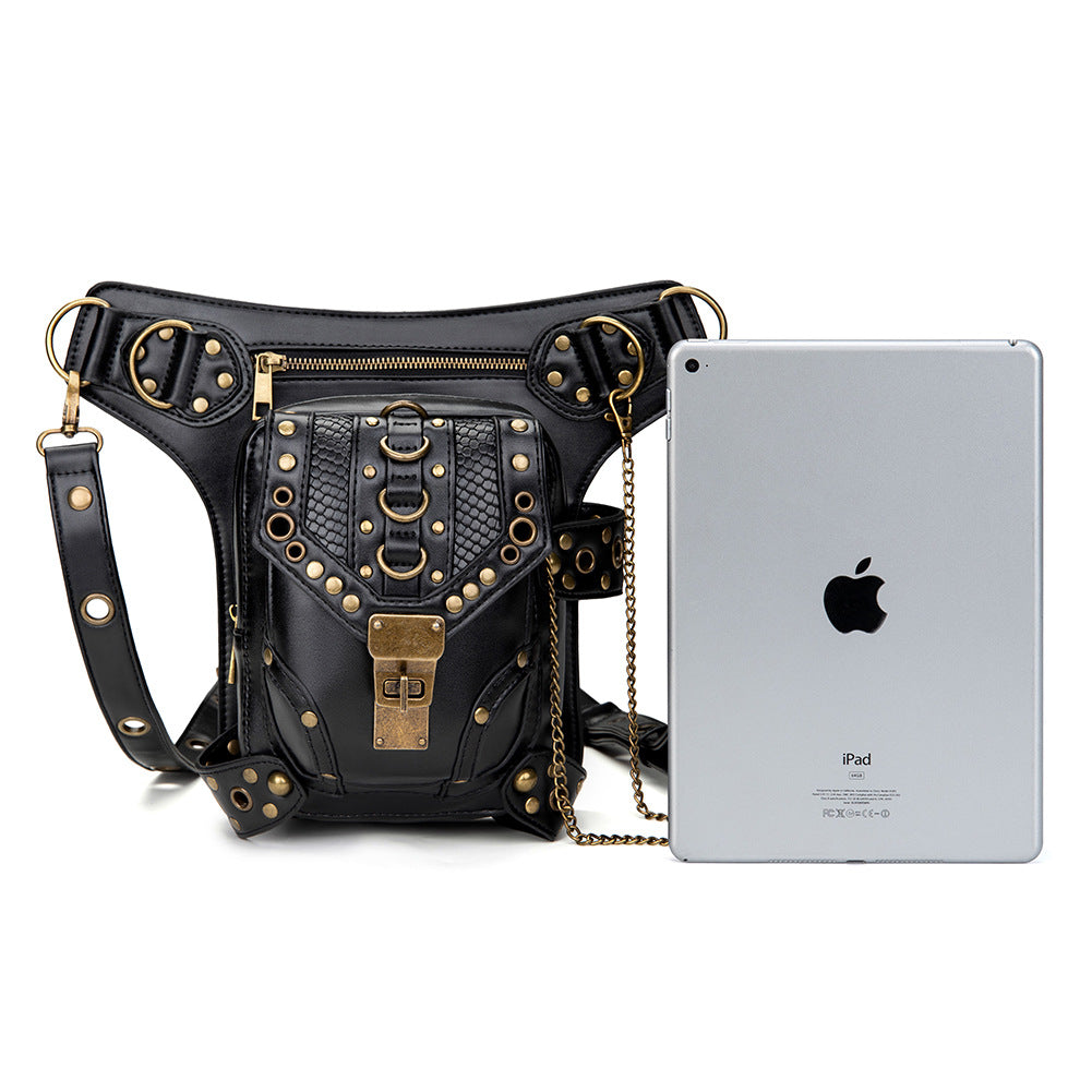 Steampunk Vintage Motorcycle Bag for Women Waistpack