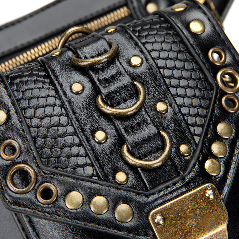 Steampunk Vintage Motorcycle Bag for Women Waistpack