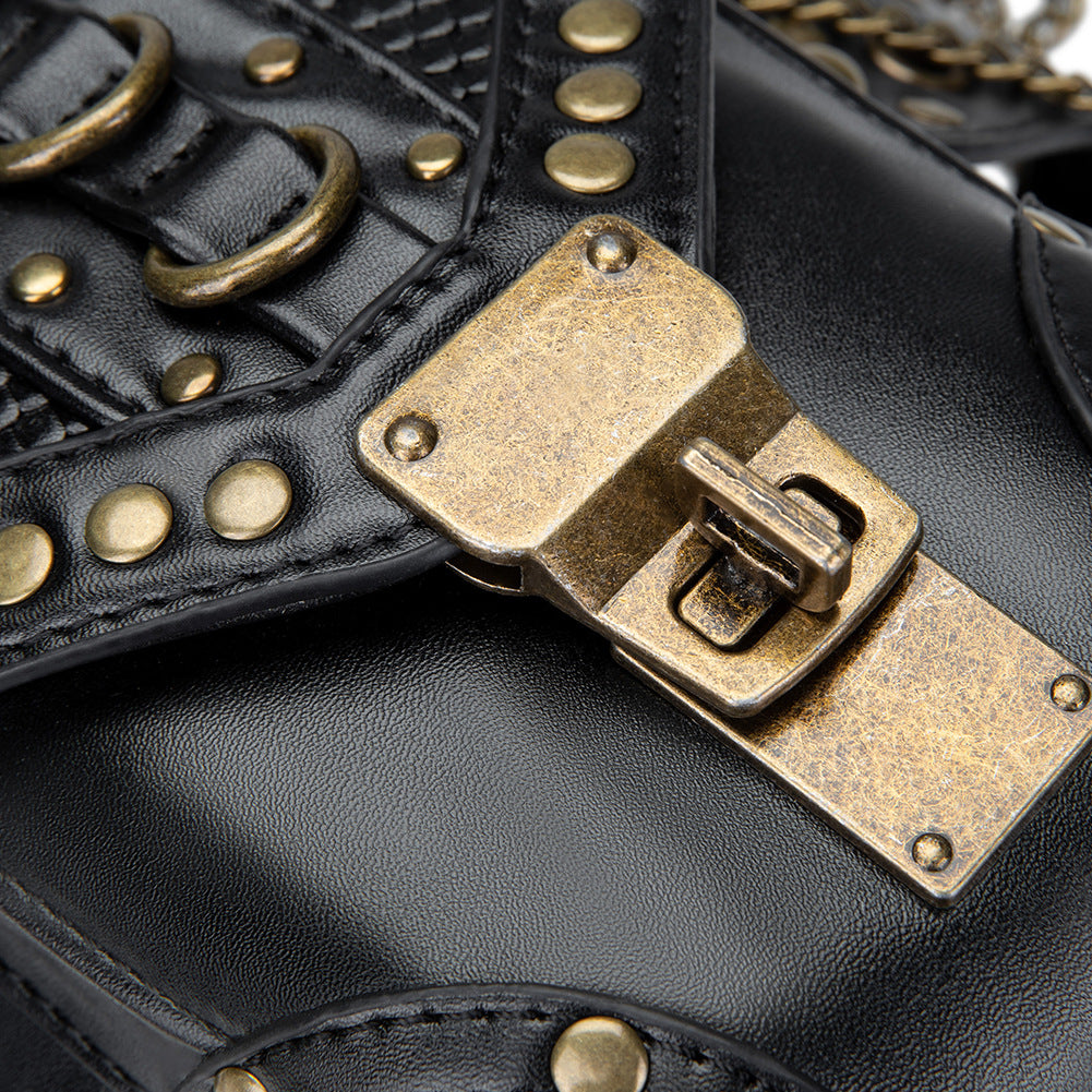 Steampunk Vintage Motorcycle Bag for Women Waistpack