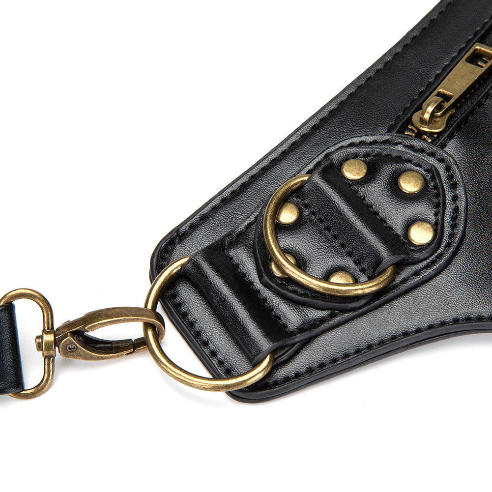 Steampunk Vintage Motorcycle Bag for Women Waistpack