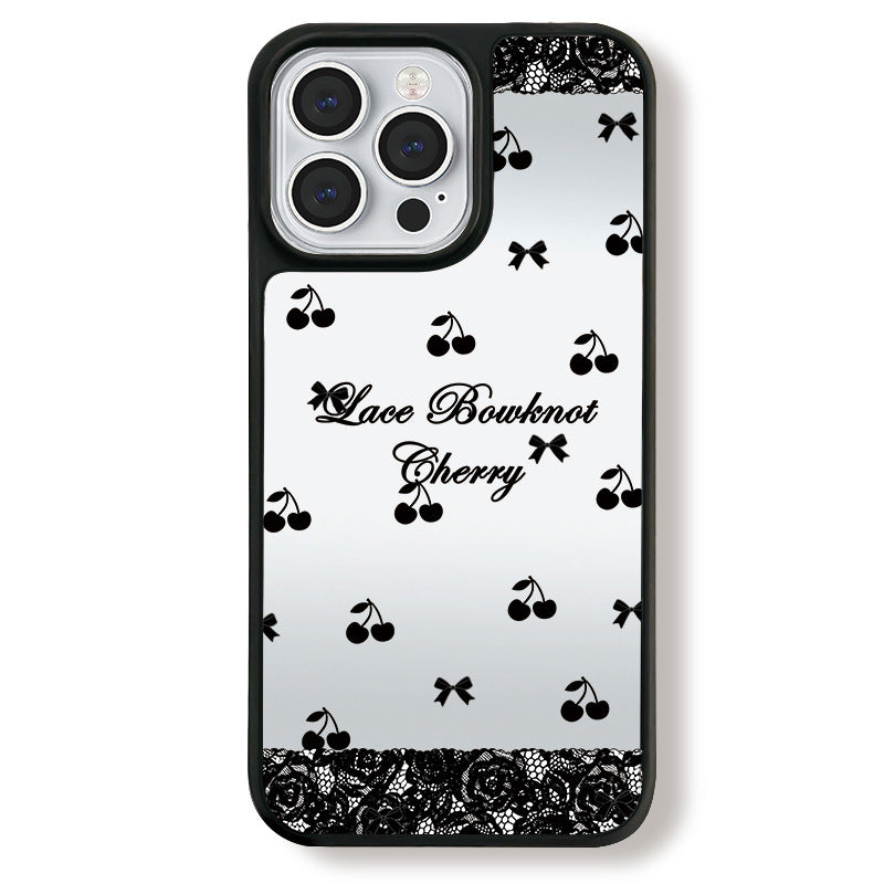 Black Cherry Mirror iPhone 15 Plus Case with Matte Magnetic Cover
