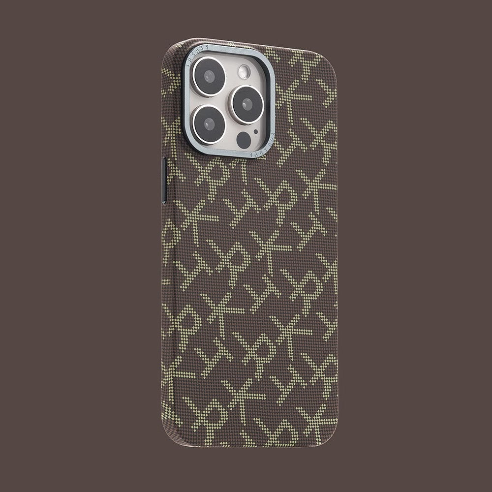 Carbon Fiber iPhone 16 Pro Max Case – Magnetic Metal Camera Frame Cover