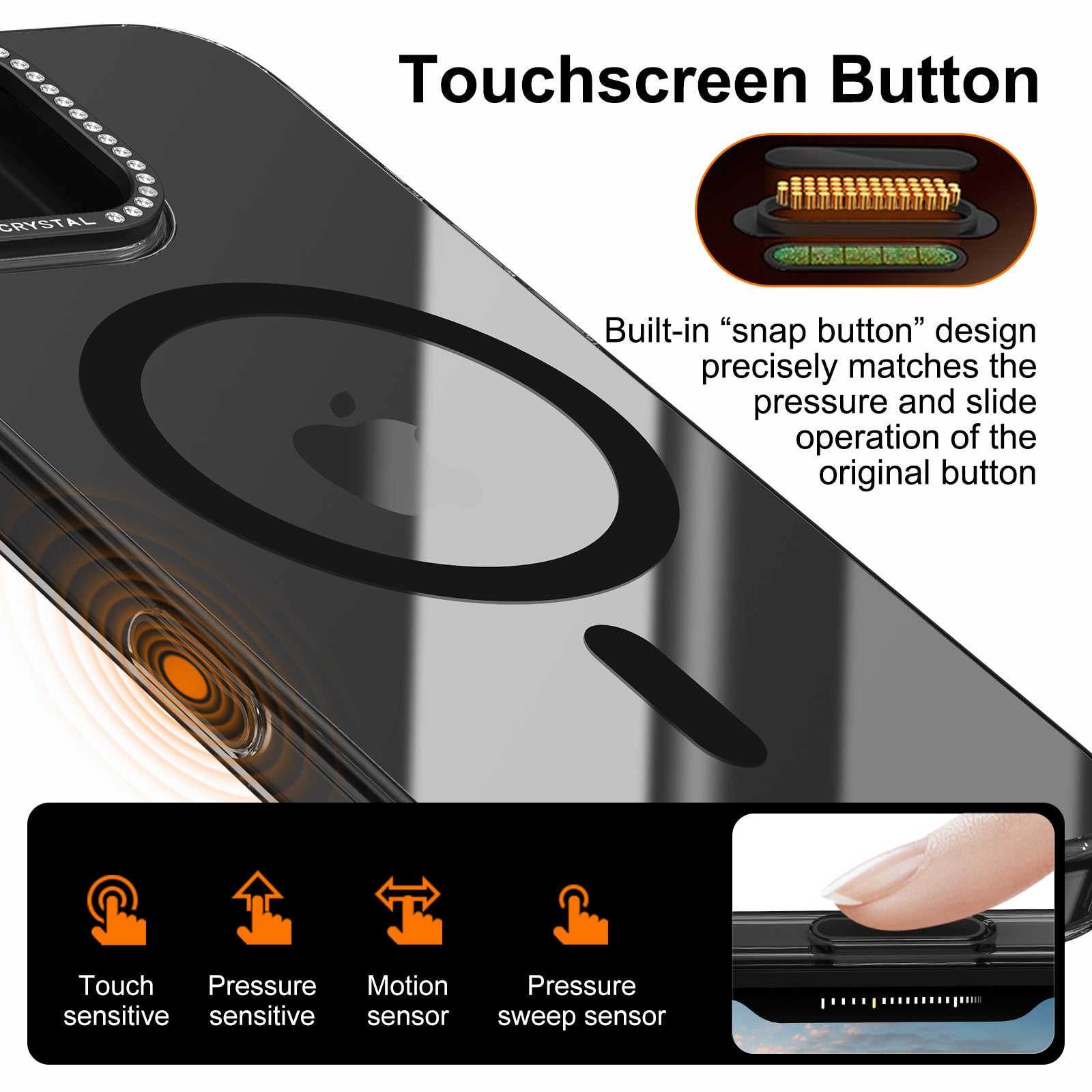 DIY Glitter Magnetic iPhone 16 Pro Max Case – Clear MagSafe Slim Cover