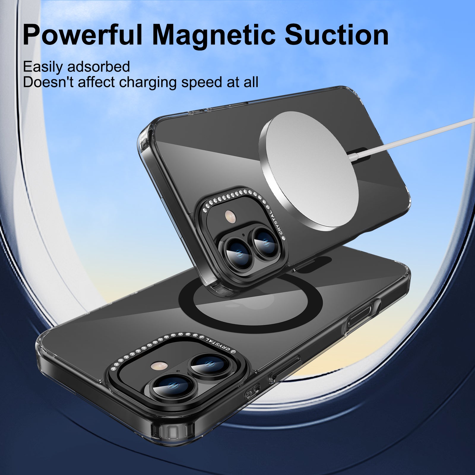 DIY Glitter Magnetic iPhone 16 Pro Max Case – Clear MagSafe Slim Cover