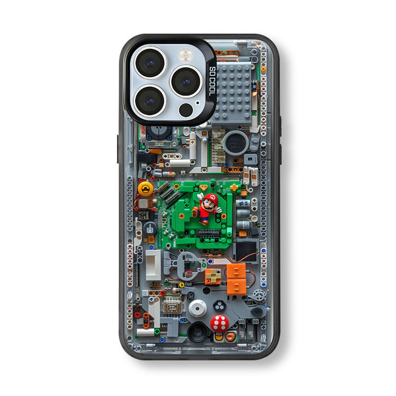 Mechanical Mario Funny Phone Case for iPhone 16 Pro Max / iPhone 14 Pro Max Phone Case