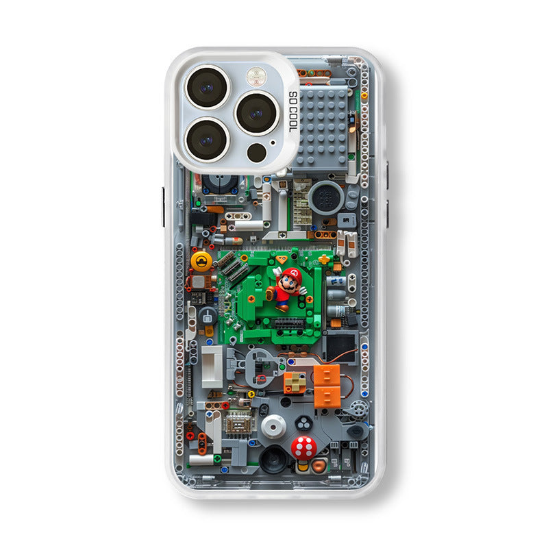 Mechanical Mario Funny Phone Case for iPhone 16 Pro Max / iPhone 14 Pro Max Phone Case