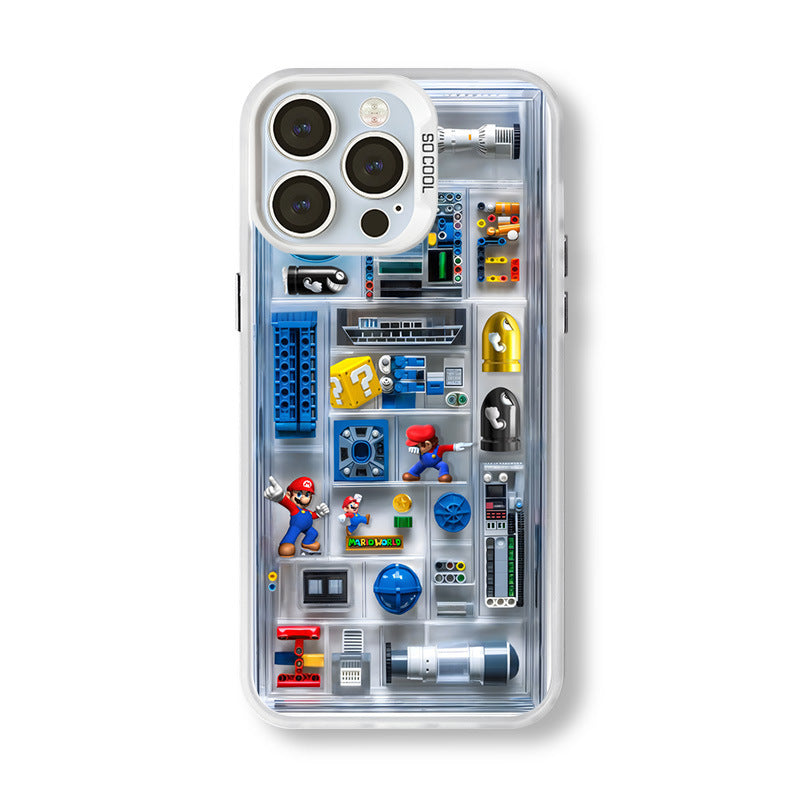 Mechanical Mario Funny Phone Case for iPhone 16 Pro Max / iPhone 14 Pro Max Phone Case
