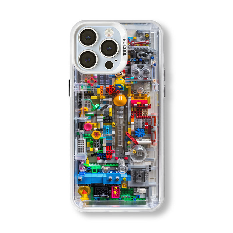 Mechanical Mario Funny Phone Case for iPhone 16 Pro Max / iPhone 14 Pro Max Phone Case
