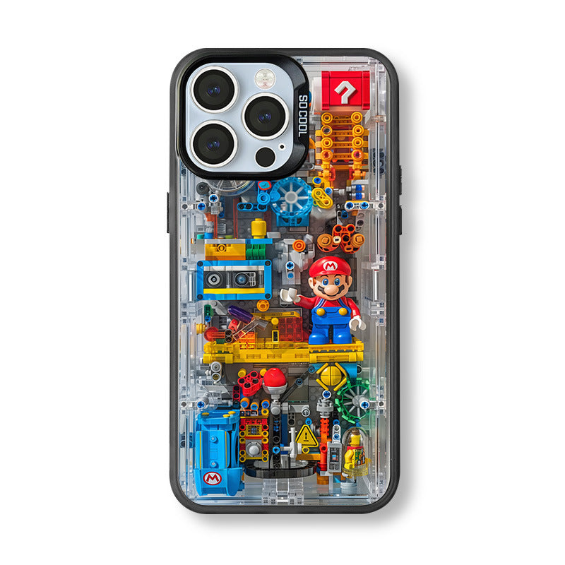 Mechanical Mario Funny Phone Case for iPhone 16 Pro Max / iPhone 14 Pro Max Phone Case