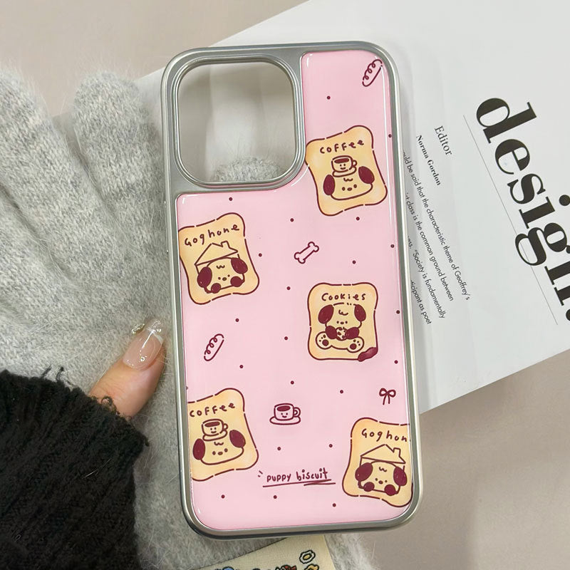 Blush Pink Epoxy iPhone 16 Pro Max Case – Mirror Silver Edges & Military-Grade Protection