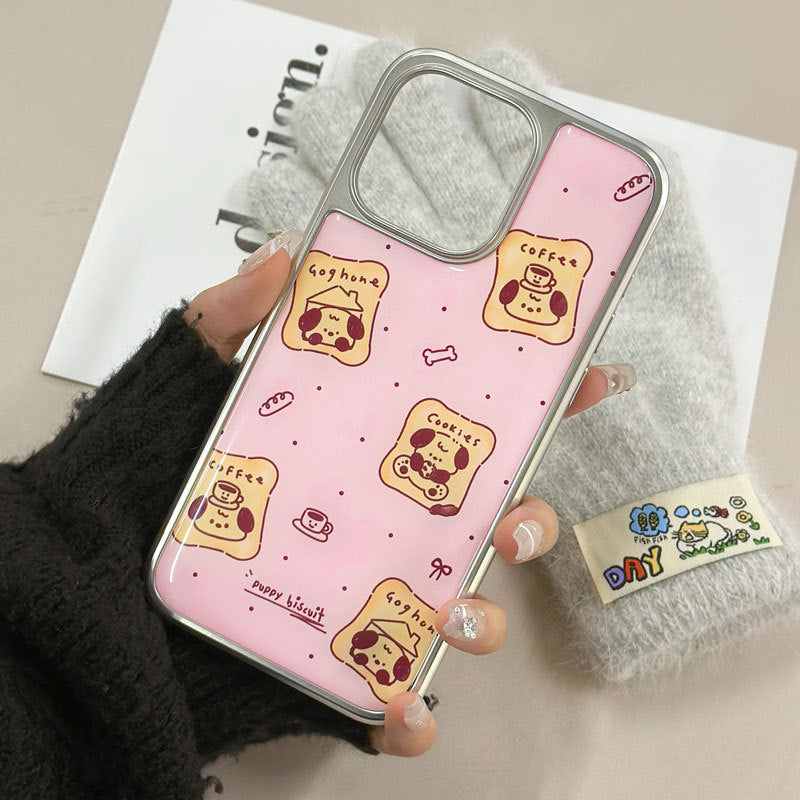 Blush Pink Epoxy iPhone 16 Pro Max Case – Mirror Silver Edges & Military-Grade Protection