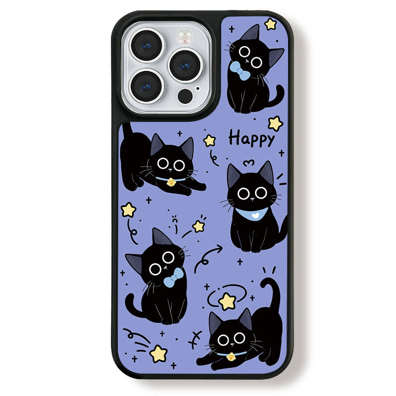 Cartoon Cat Magnetic Matte iPhone 16 Pro Max Case