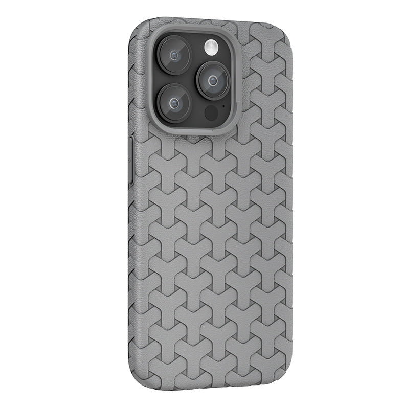 JOJOShop Croc-Embossed Leather iPhone 16 Pro Max Phone Case