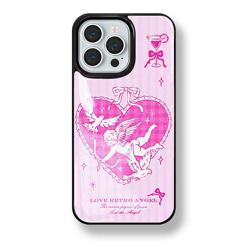 JOJOShop Cupid Glitter Epoxy Resin Case for iPhone 13 Pro Max