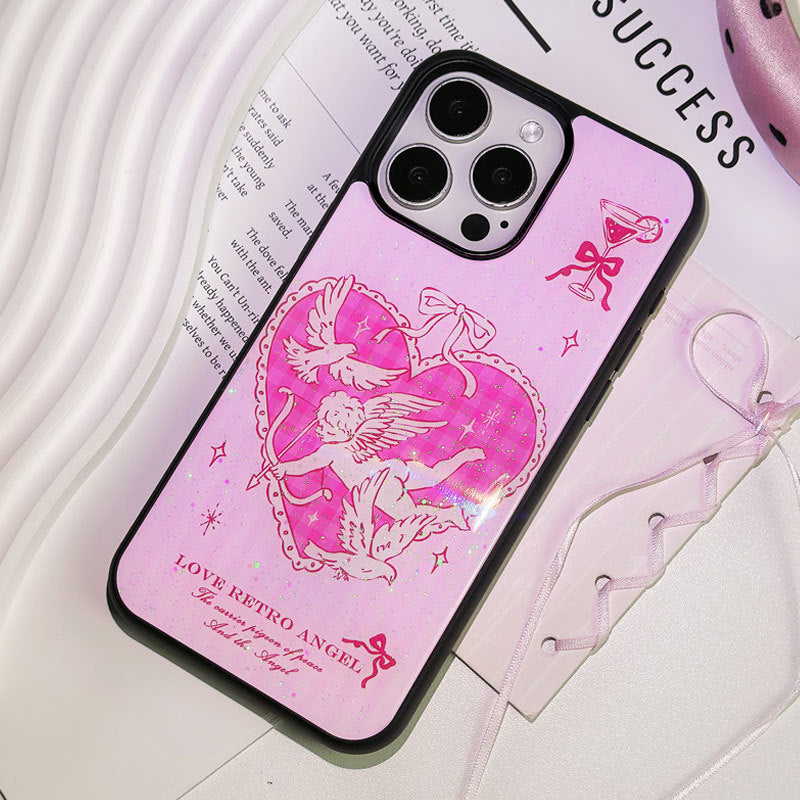 JOJOShop Cupid Glitter Epoxy Resin Case for iPhone 13 Pro Max