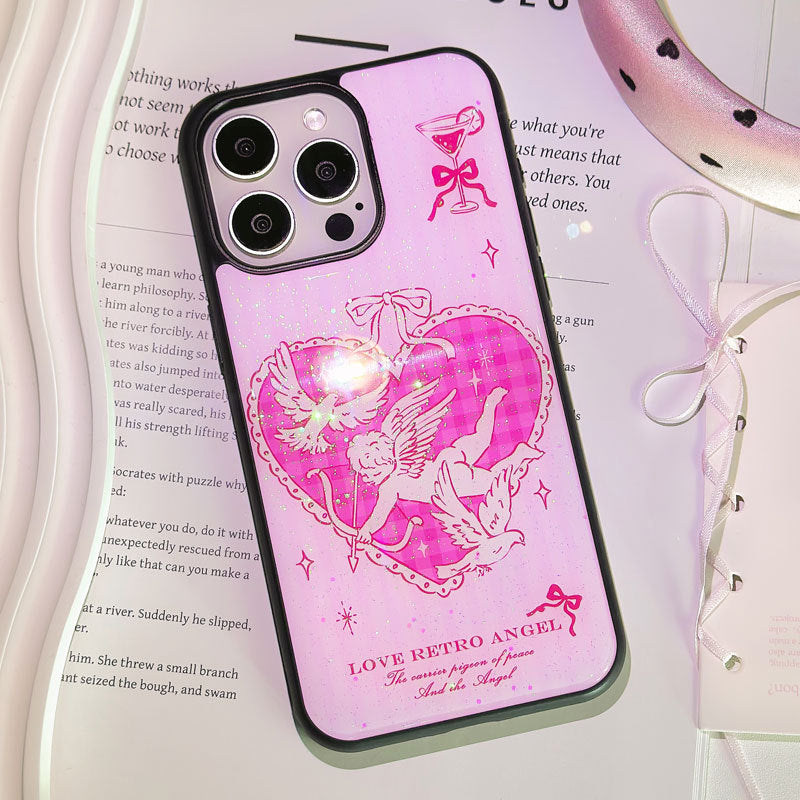 JOJOShop Cupid Glitter Epoxy Resin Case for iPhone 13 Pro Max