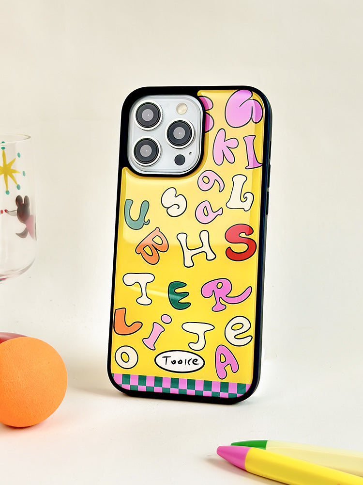 JOJOShop Custom Letter Epoxy Resin Case for iPhone 15 – Personalized Durable Cover with Handcrafted Design & Shockproof Protection