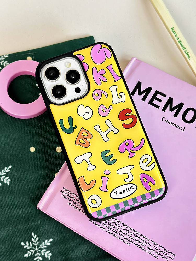JOJOShop Custom Letter Epoxy Resin Case for iPhone 15 – Personalized Durable Cover with Handcrafted Design & Shockproof Protection