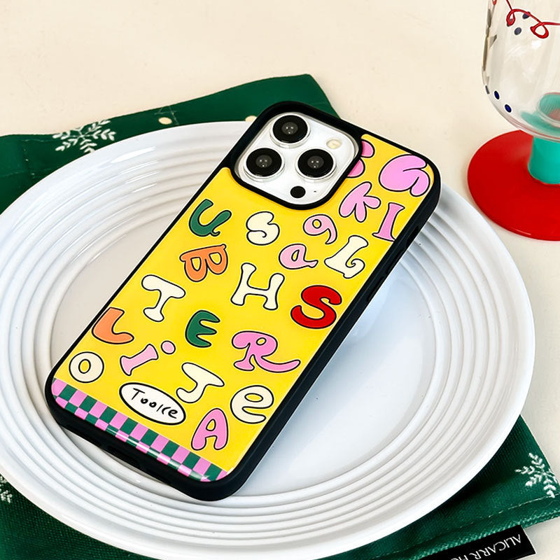 JOJOShop Custom Letter Epoxy Resin Case for iPhone 15 – Personalized Durable Cover with Handcrafted Design & Shockproof Protection