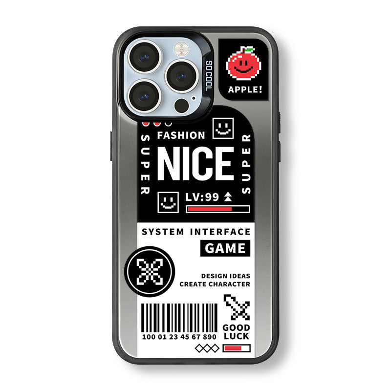 Cyber Barcode Magnetic Matte Holographic Case for iPhone 16 and 15