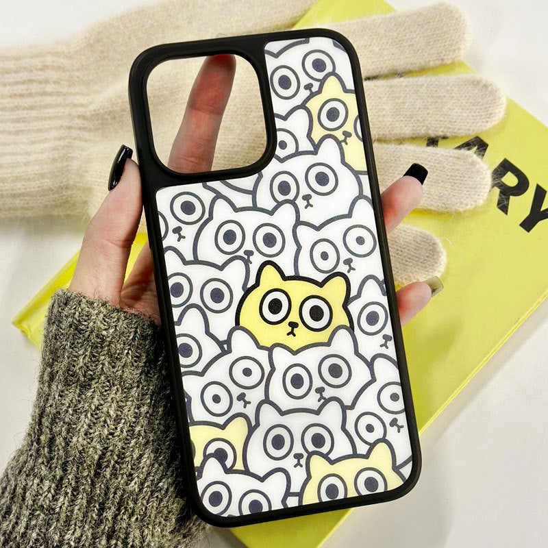 Matte Carbon Fiber iPhone 16 Pro Max Case – Cartoon Dog Design & MagSafe Compatible