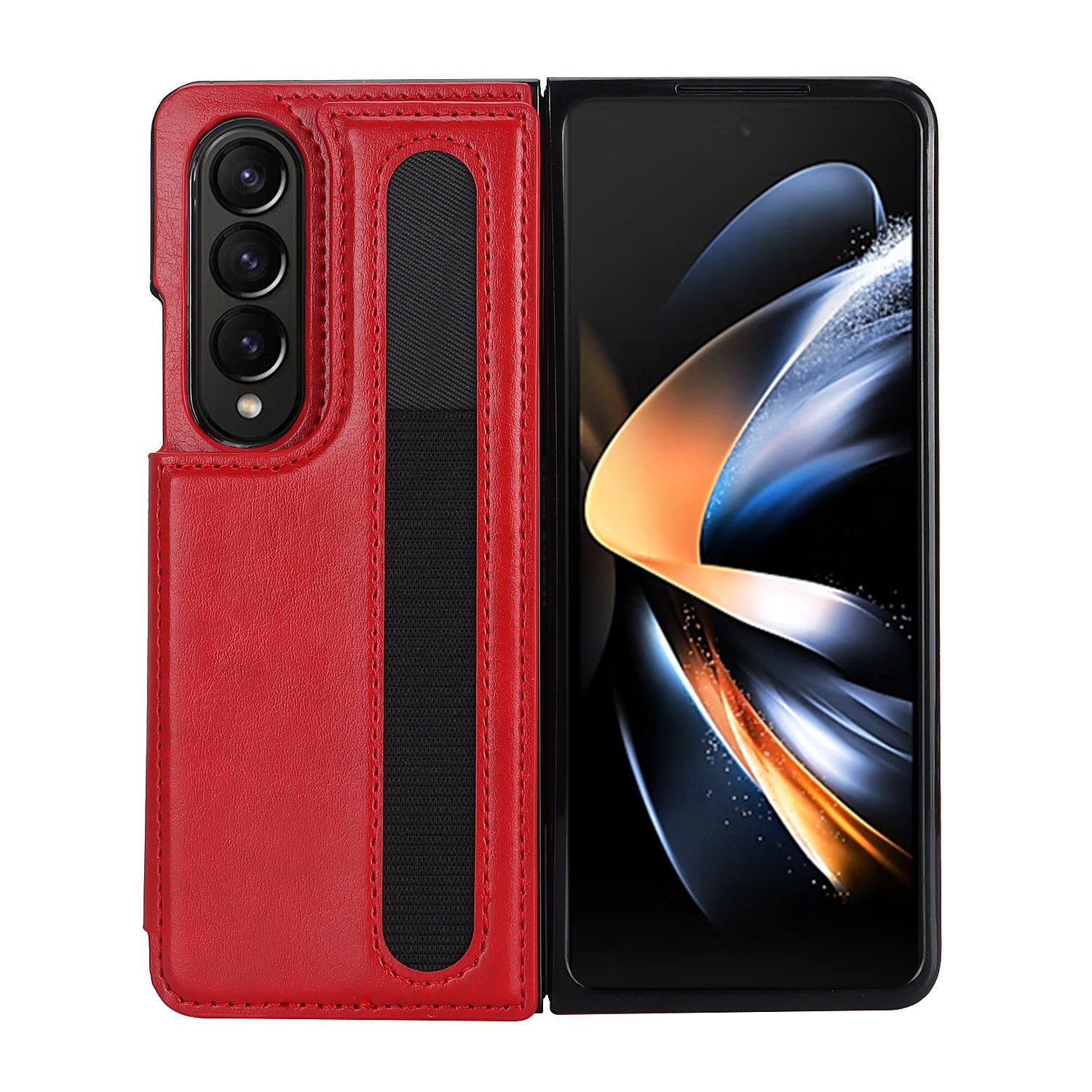 Premium Leather Galaxy Z Fold6 Case with Dual Magnetic Clasps & Built-In S Pen Slot – Slim Protective Cover