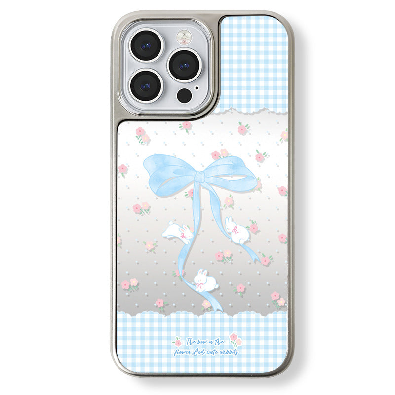 Royal Blue iPhone 15 Pro Max Case with 3D Bow and Satin Finish