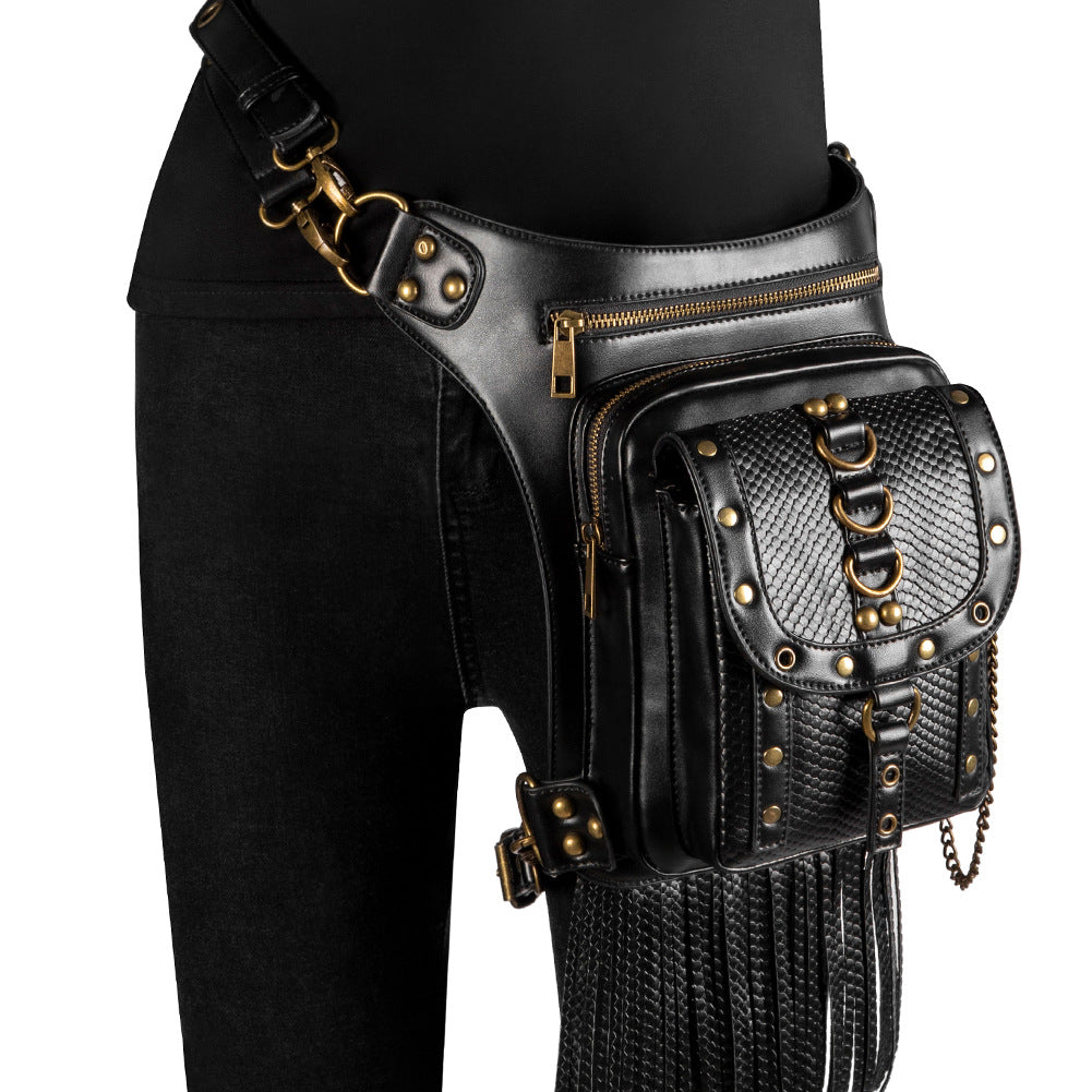 Steampunk Vintage Motorcycle Bag for Women Waistpack