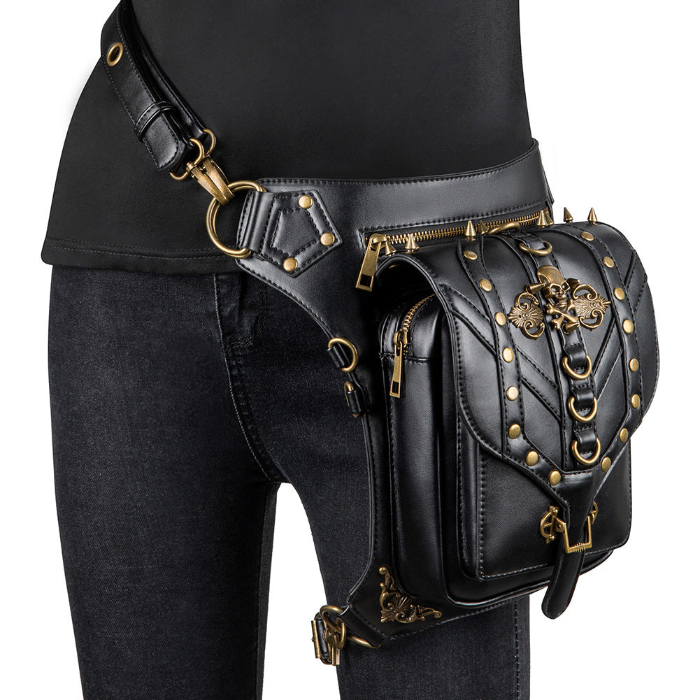 Steampunk Vintage Motorcycle Bag for Women Waistpack
