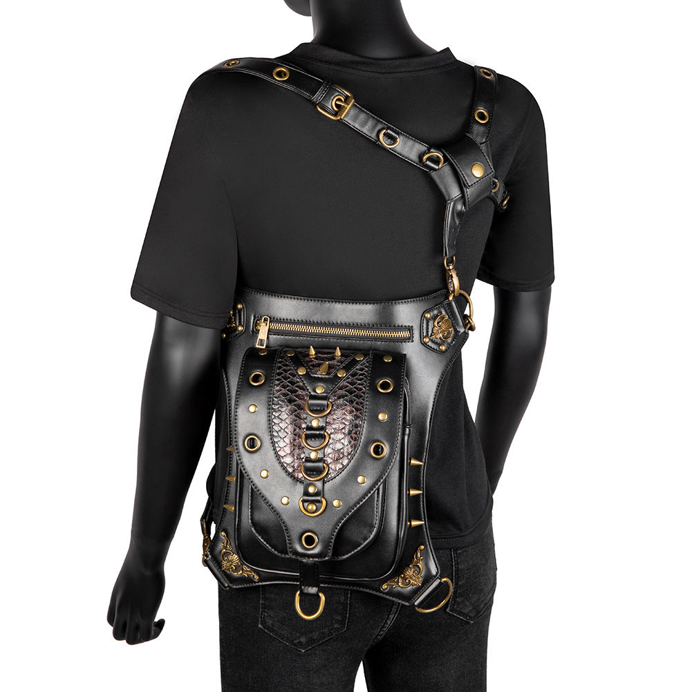Steampunk Vintage Motorcycle Bag for Women Waistpack