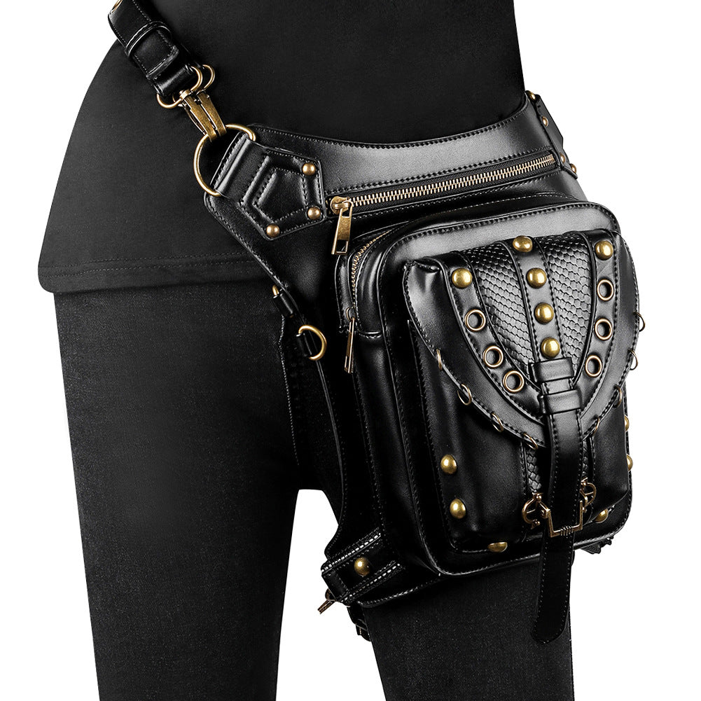 Steampunk Vintage Motorcycle Bag for Women Waistpack