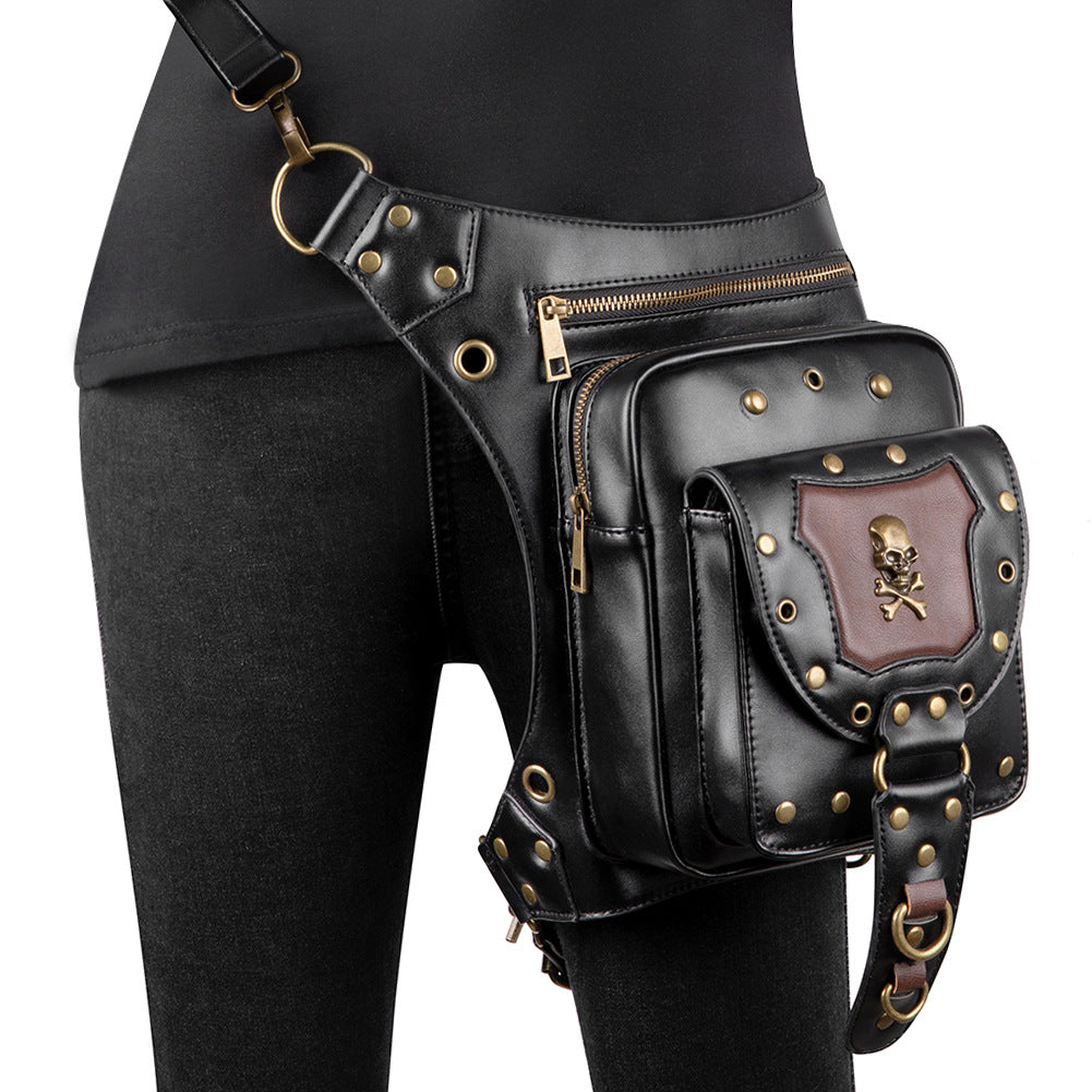 Steampunk Vintage Motorcycle Bag for Women Waistpack