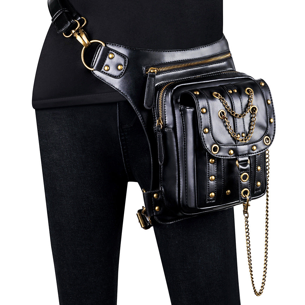 Steampunk Vintage Motorcycle Bag for Women Waistpack