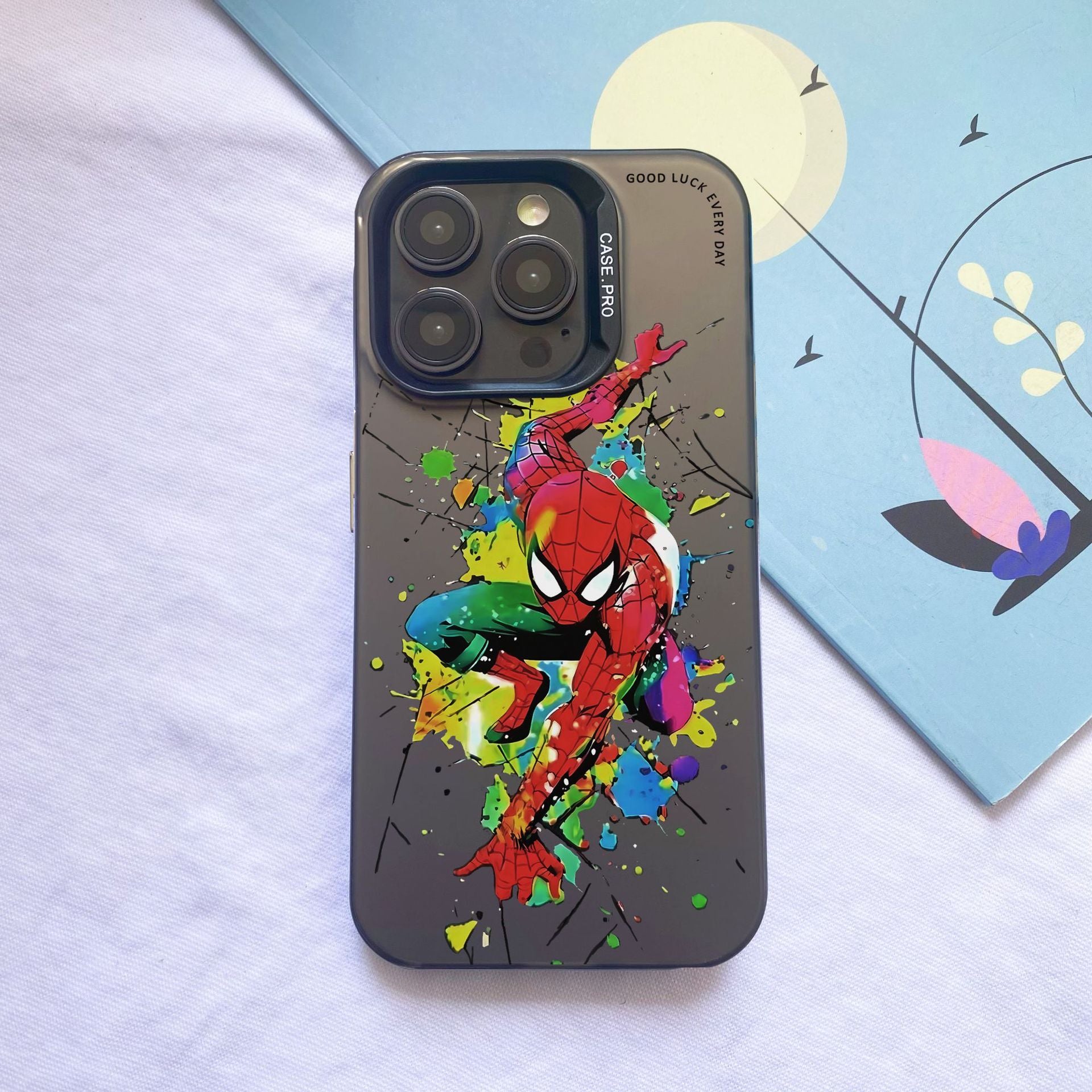 Silver IMD Original Illustration Spider-Man Phone Case for iPhone 16 Pro Max | Buy Phone Cases Online