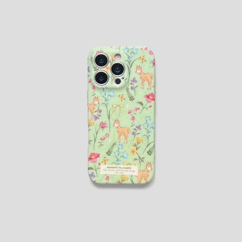 Soft-Touch Forest Deer Design Soft Case for iPhone 13