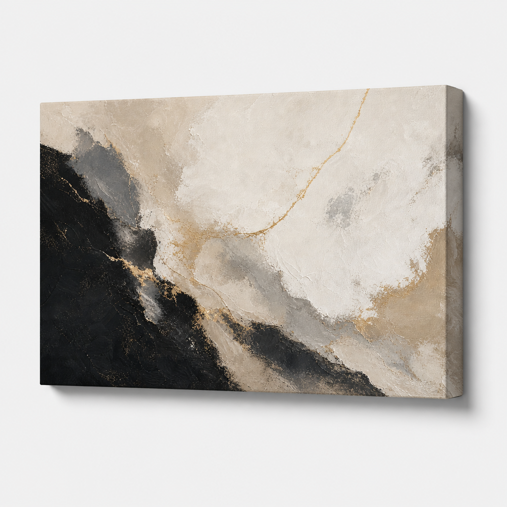 Black and Gold Wall Art: How to Keep the Room Balanced featured canvas room reference
