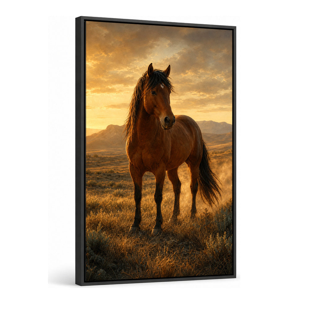 Large Horse Canvas Wall Art: Rustic Scale Without Barn Clutter featured canvas room reference