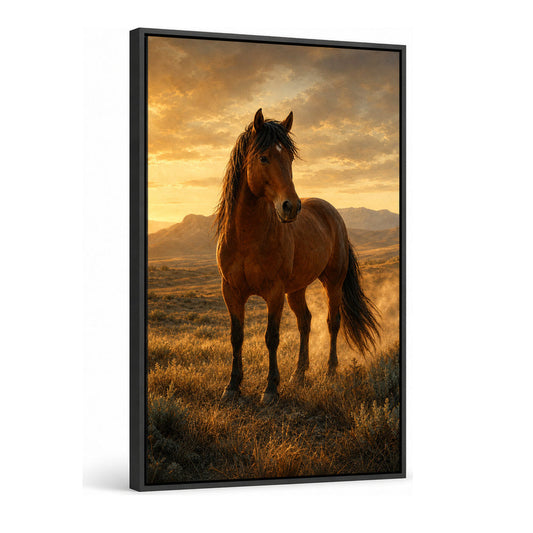 Large Horse Canvas Wall Art: Rustic Scale Without Barn Clutter featured canvas room reference