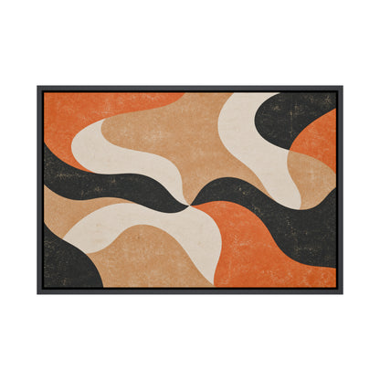 Mid Century Organic Shapes Abstract Floating Frame Wall Art - 01_main_product