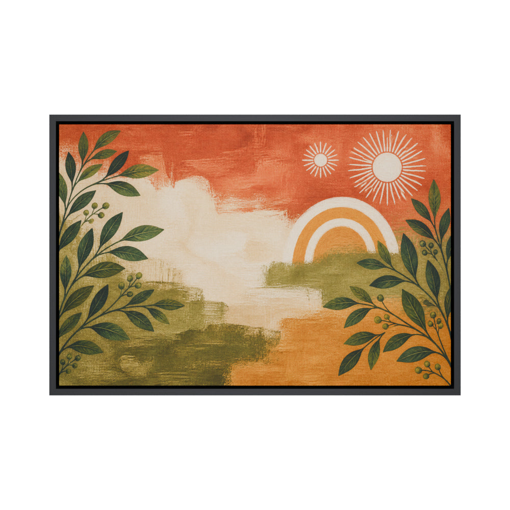 Boho Botanical Suns Floating Frame Wall Art - 01_main_product