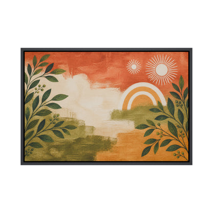 Boho Botanical Suns Floating Frame Wall Art - 01_main_product