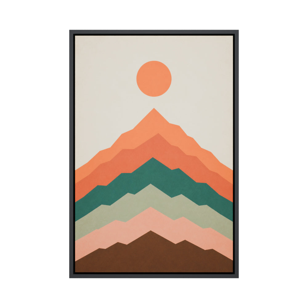 Layered Modernist Mountain Floating Frame Wall Art - 01_main_product