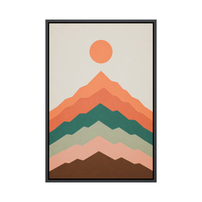 Layered Modernist Mountain Floating Frame Wall Art - 01_main_product