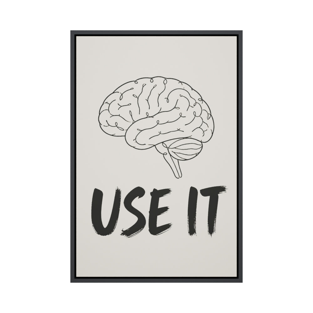 Use It Brain Line Art Floating Frame Wall Art - 01_main_product